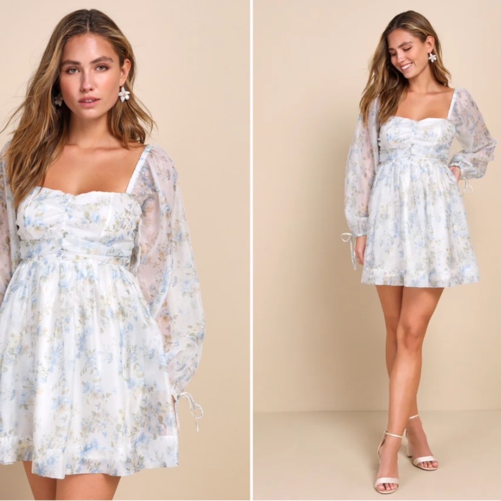 LULUS Vacation Bachelorette Engagement Bridal Shower Sexy Floral Mini Dress